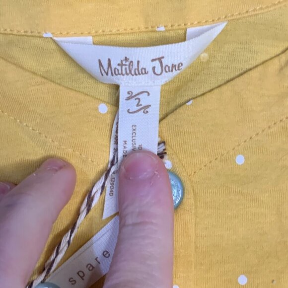 Matilda Jane Yellow Button Down Shirt - Picture 2 of 3